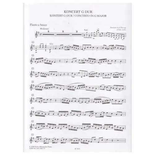 Koncert G Dur para Flauta e Orquestra