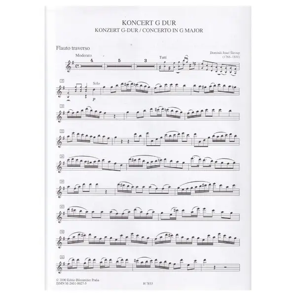 Koncert G Dur para Flauta e Orquestra