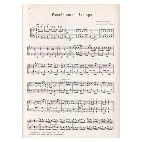 komodianten - galopp - piano