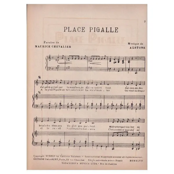 Place Pigalle - Chanson