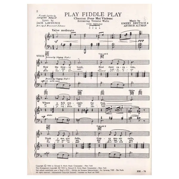 Play,Fiddle,Play(Chantez Pour Moi Violons)