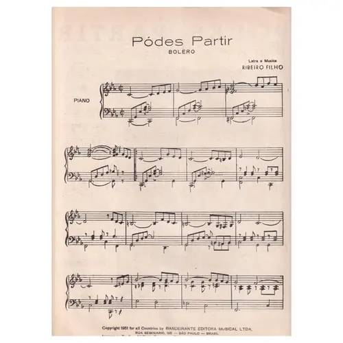 Pódes Partir  - Bolero