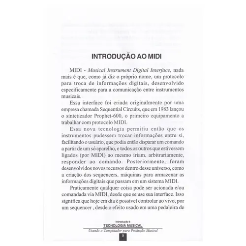 Introdução A Tecnologia Musical
