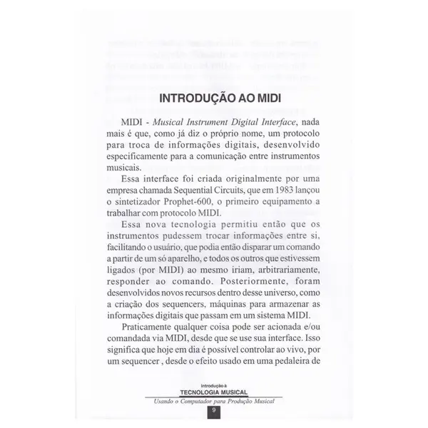 Introdução A Tecnologia Musical
