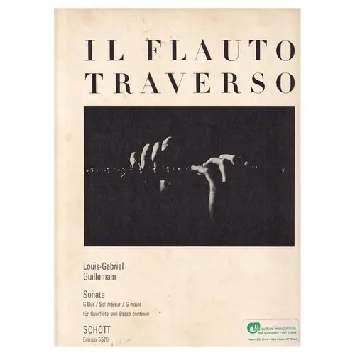 Sonate G-Dur /G Major fur querflote und basso continuo