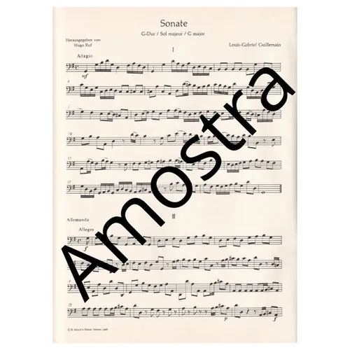 Sonate G-Dur /G Major fur querflote und basso continuo