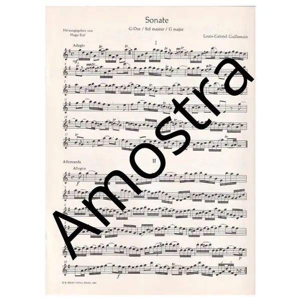 Sonate G-Dur /G Major fur querflote und basso continuo