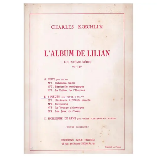 L`Album De Lilian - Op.149-B  - 4 Pieces