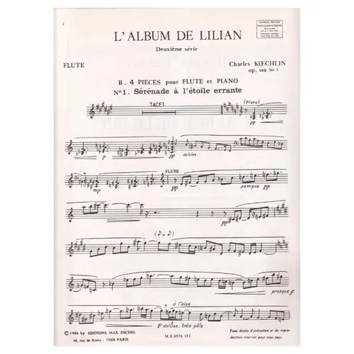 L`Album De Lilian - Op.149-B  - 4 Pieces