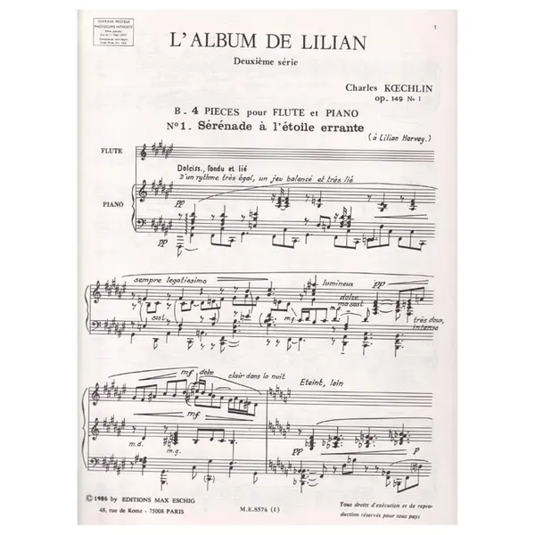 L`Album De Lilian - Op.149-B  - 4 Pieces
