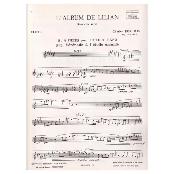 L`Album De Lilian - Op.149-B  - 4 Pieces