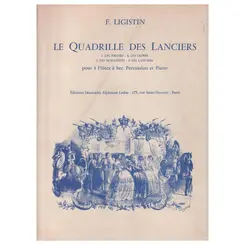 Le Quadrille Des Lanciers pour 4 flutes a bec, percussion et  piano