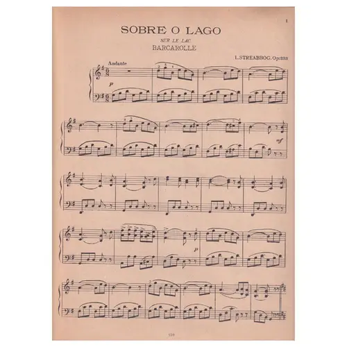Sobre O Lago - Barcarolla para piano