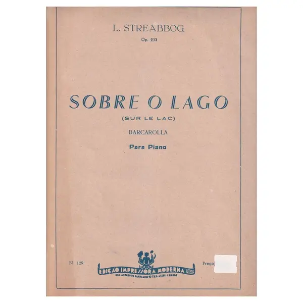 Sobre O Lago - Barcarolla para piano