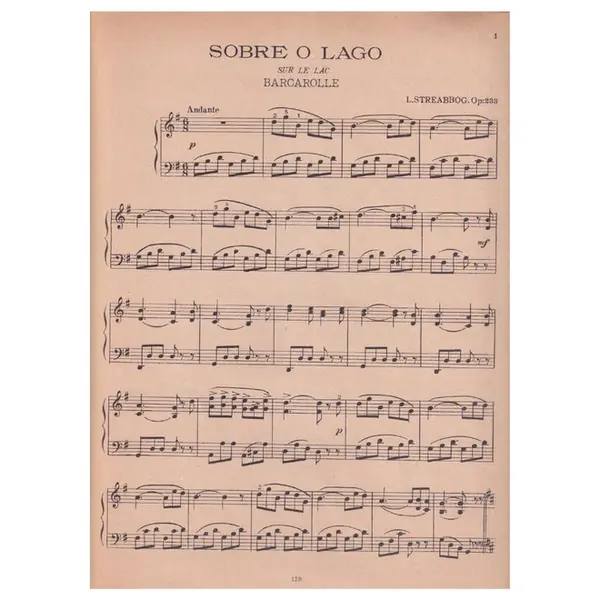Sobre O Lago - Barcarolla para piano