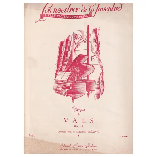 Vals op. 18 para piano