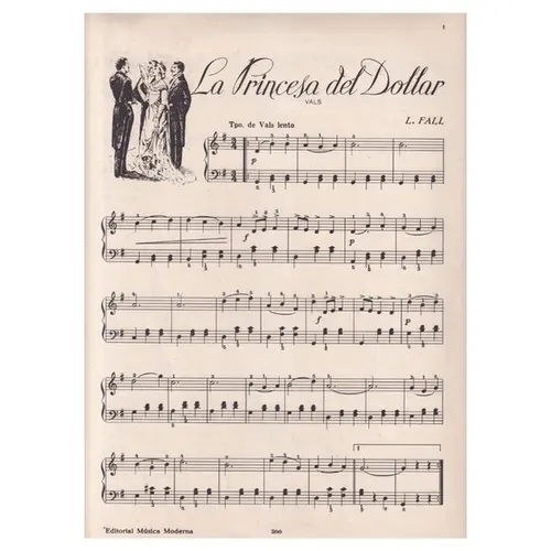 La Princesa del Dollar - vals para piano