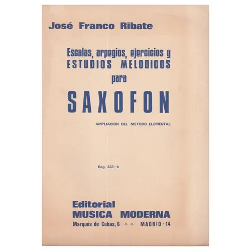 Escalas. arpegios, ejercicios para saxofon