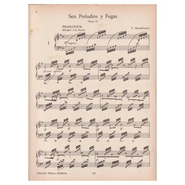 Preludios y fugas op. 35 para piano