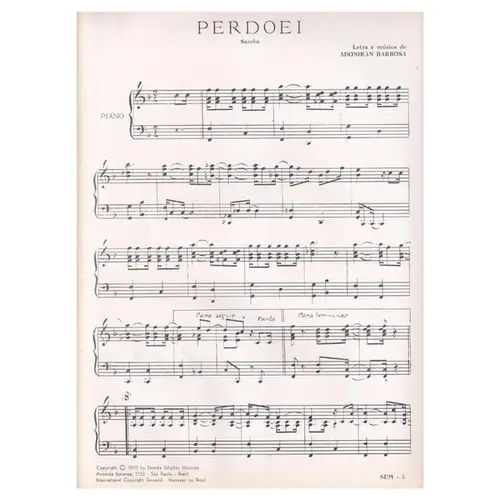 Perdoei  - Samba para piano