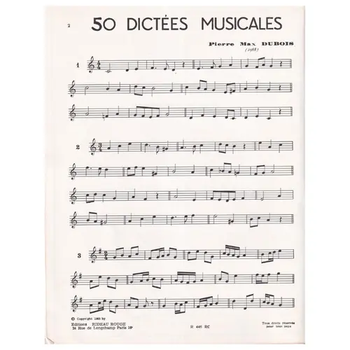 50 dictees musicales