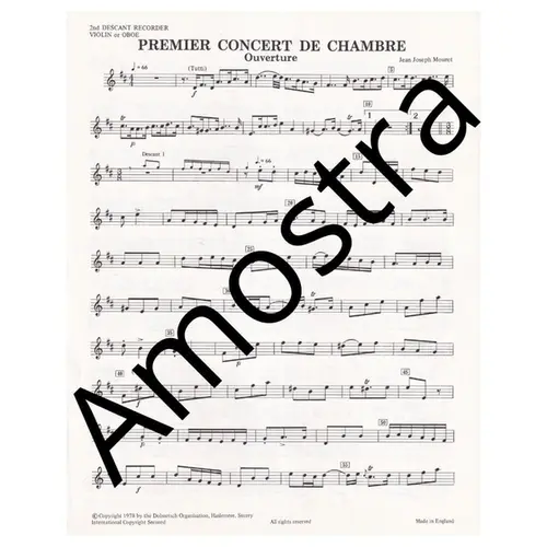 Premier Concert de chambre for two descant recorders and keyboard