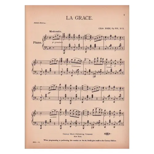 La Grace  - Op.302 N.5  (Edição Antiga)