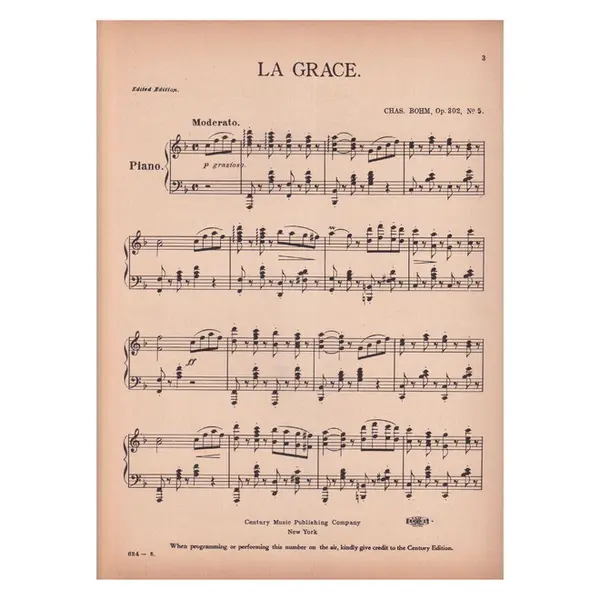La Grace  - Op.302 N.5  (Edição Antiga)
