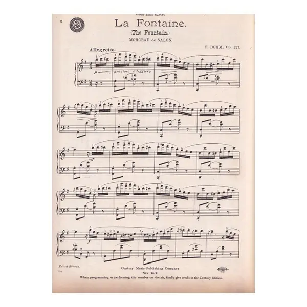 The Fountain - Op.221 - Morceau De Salon  (Edição Antiga)