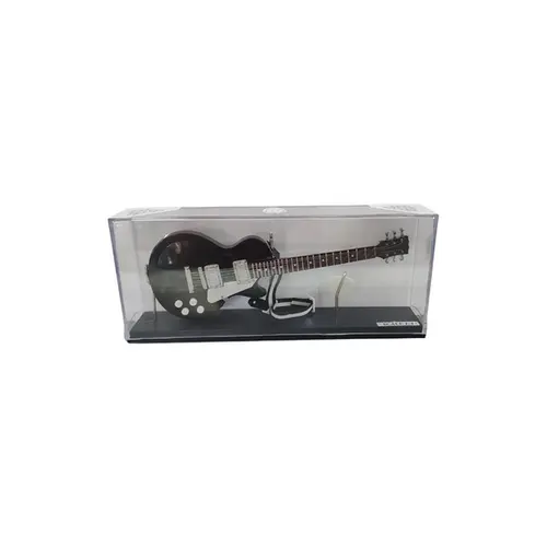 Miniatura Guitarra Les Paul escal 1:4 25cm em caixa acrílica -  Preta