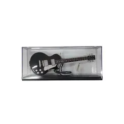 Miniatura Guitarra Les Paul escal 1:4 25cm em caixa acrílica -  Preta