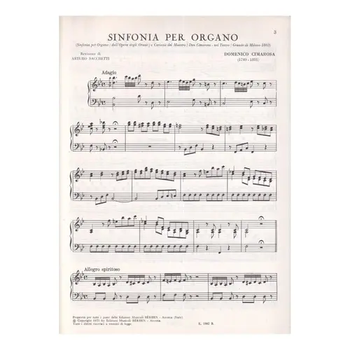 Sinfonia per Organo