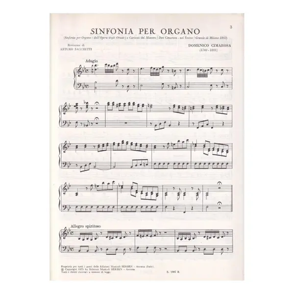 Sinfonia per Organo