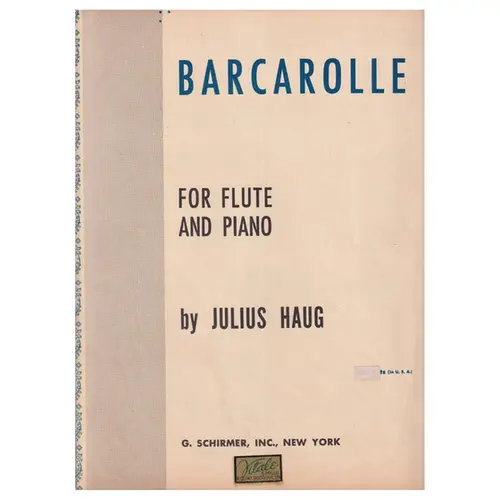 Barcarolle For Flute  and piano