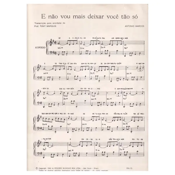 E Não Vou Mais Deixar Você Tão Só