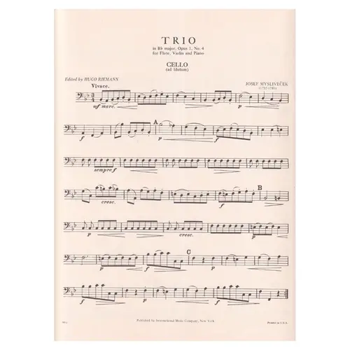Trio In Eb Major - Op.1 N.4 for flute violin and piano