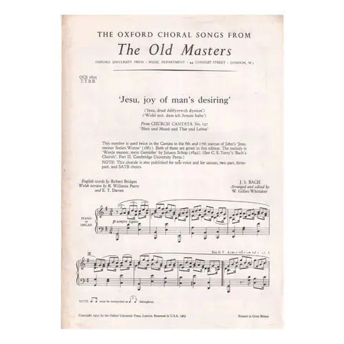 Jesu,Joy of Man's Desiring - Piano - Orgão