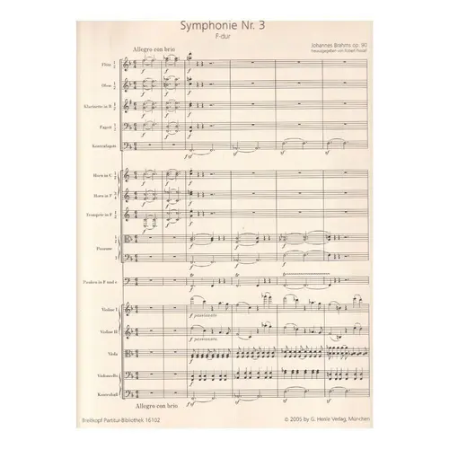 Symphony n.3 in F major Op. 90- full score