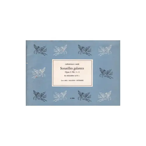 Sonatilles galantes op.6 n. 1-3 fur altblockflote