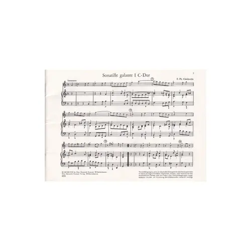 Sonatilles galantes op.6 n. 1-3 fur altblockflote