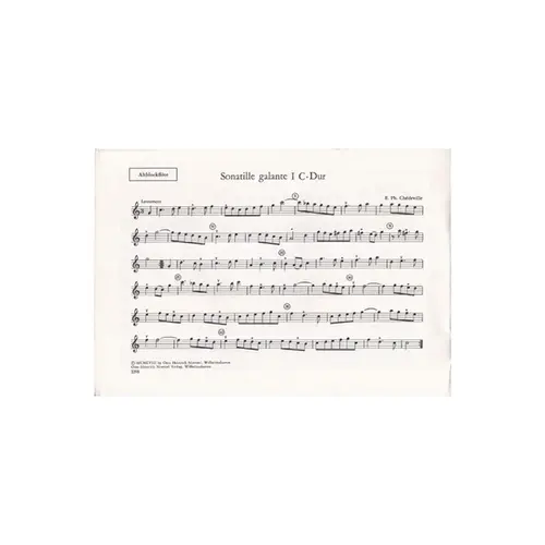 Sonatilles galantes op.6 n. 1-3 fur altblockflote