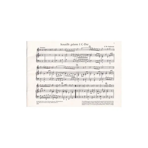 Sonatilles galantes op.6 n. 1-3 fur altblockflote