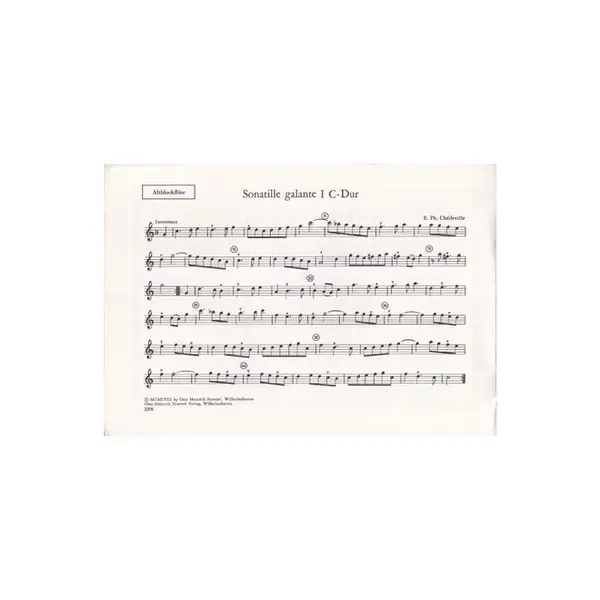 Sonatilles galantes op.6 n. 1-3 fur altblockflote