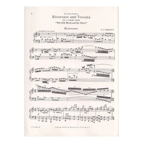 Ricercare and Toccata