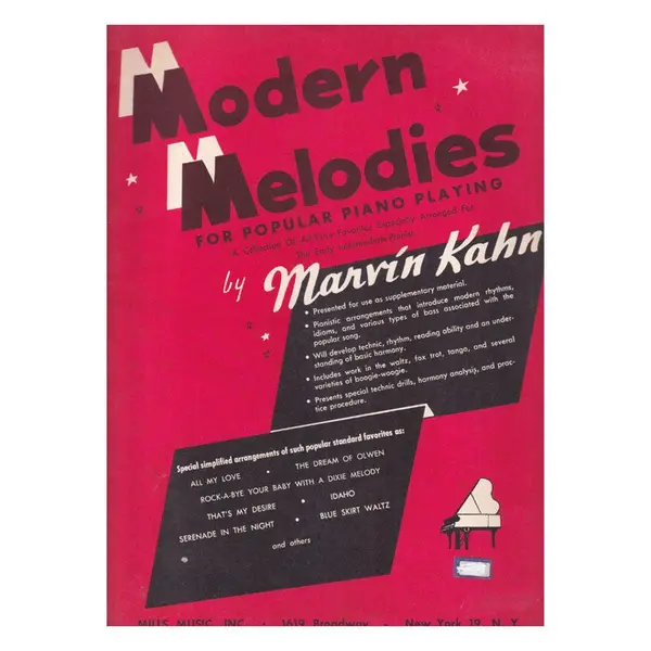 Modern Melodies for Popular Piano Playing