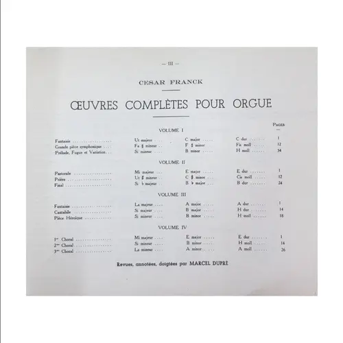 Ouvres Pour Orgue - Vol.3