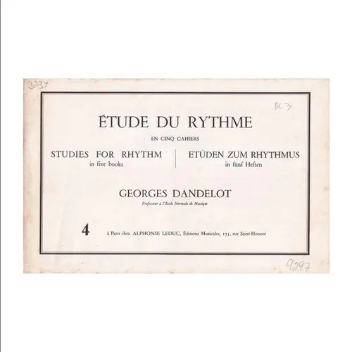 Etude du Rythme - Vol.4