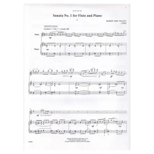 Sonata N.1 for Flute And Piano (1985)