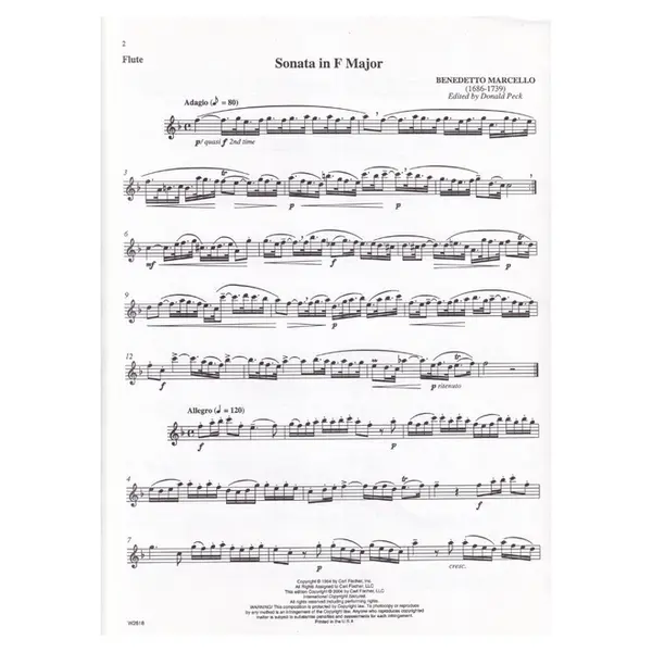Sonata In F Major - Flute and piano