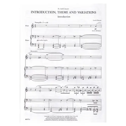 Introduction, Theme And Variations